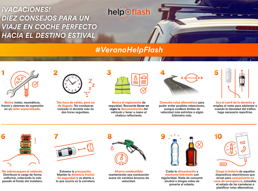 InfografiaDiezconsejosparaunviajeencocheperfectohaciaeldestinoestival 2