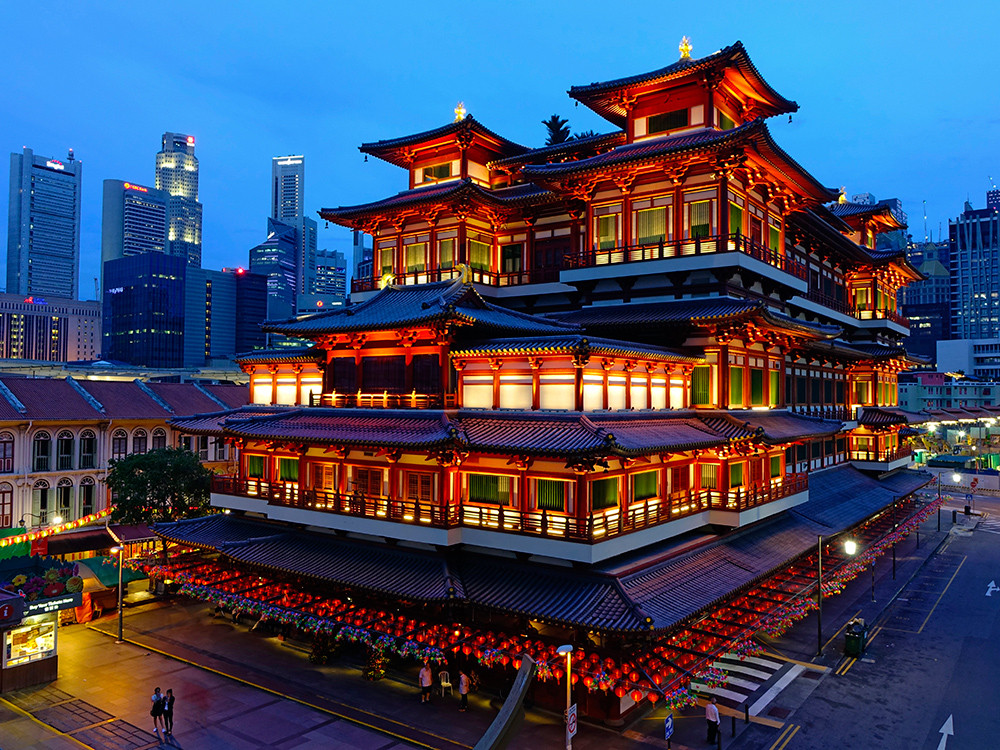 Singapur buddha tooth relic temple