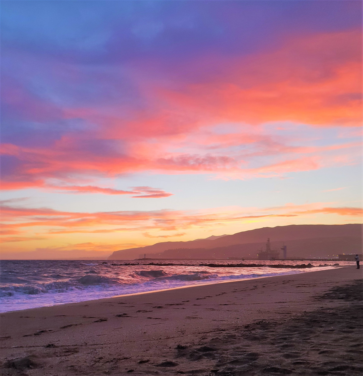 Atardecer Almería playa