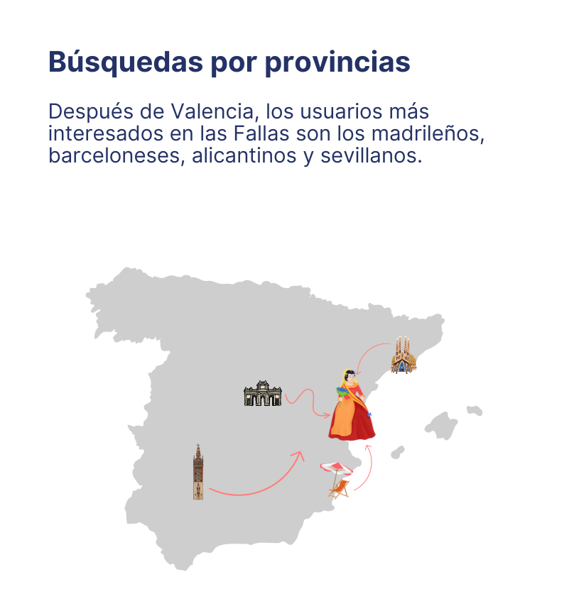 Mapa bísqueda de Fallas Google por provincias España
