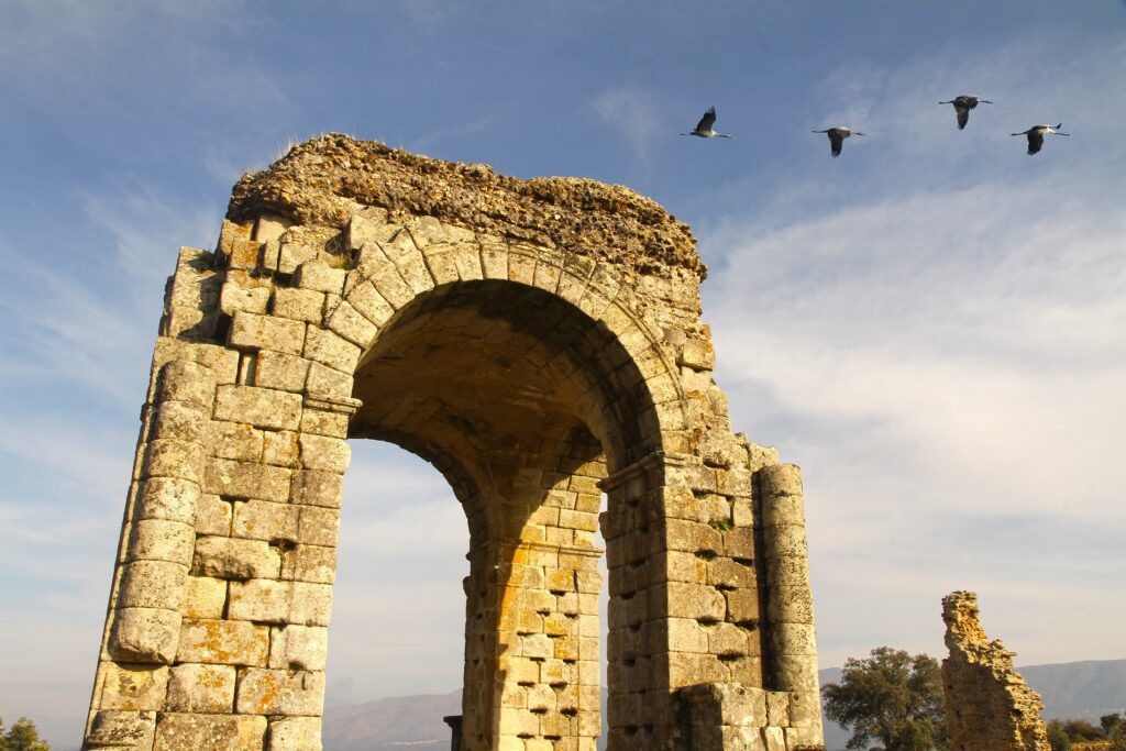 Camino de la Plata arco romano de Caparra 2 © Turismo de Extremadura scaled