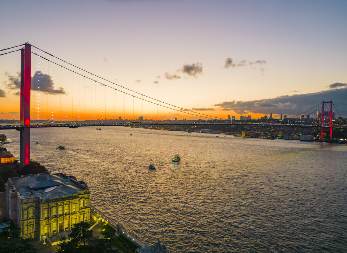 u0130stanbul Bosphorus Bridge Sunset