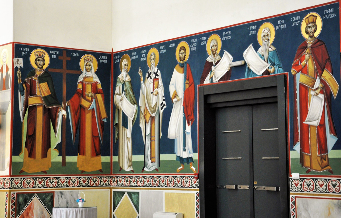 Representacion de Connstantino y Santa Elena en su iglesia