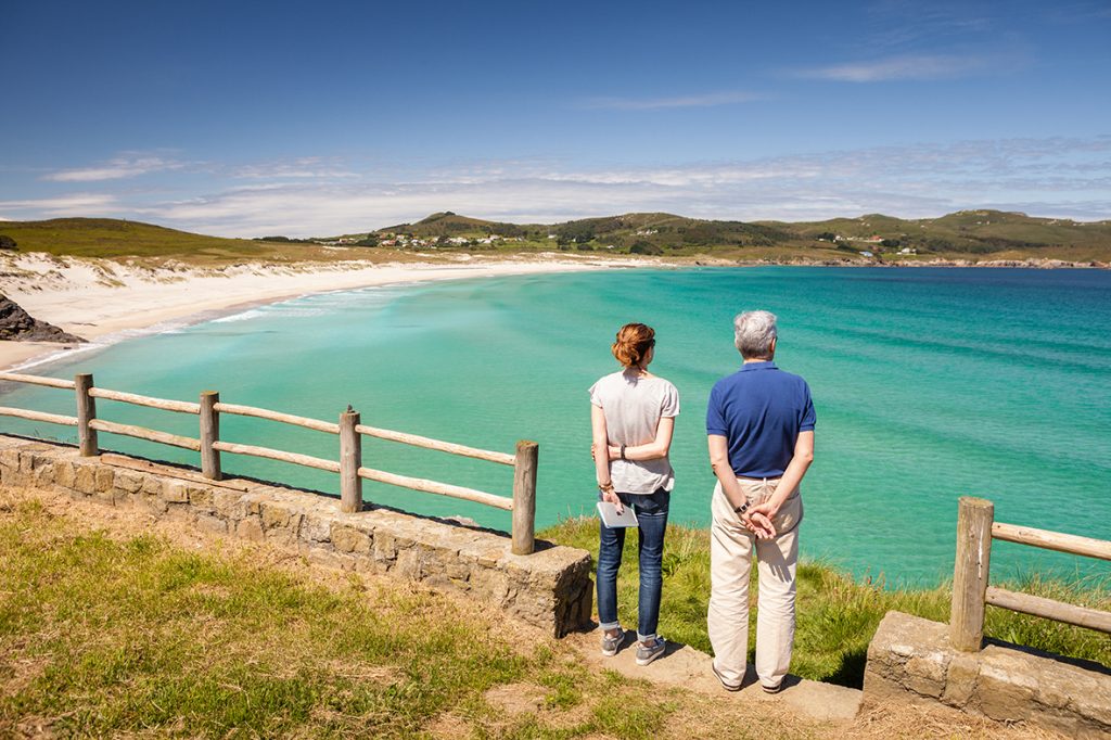 Playas de la costa de Ferrol (Galicia).